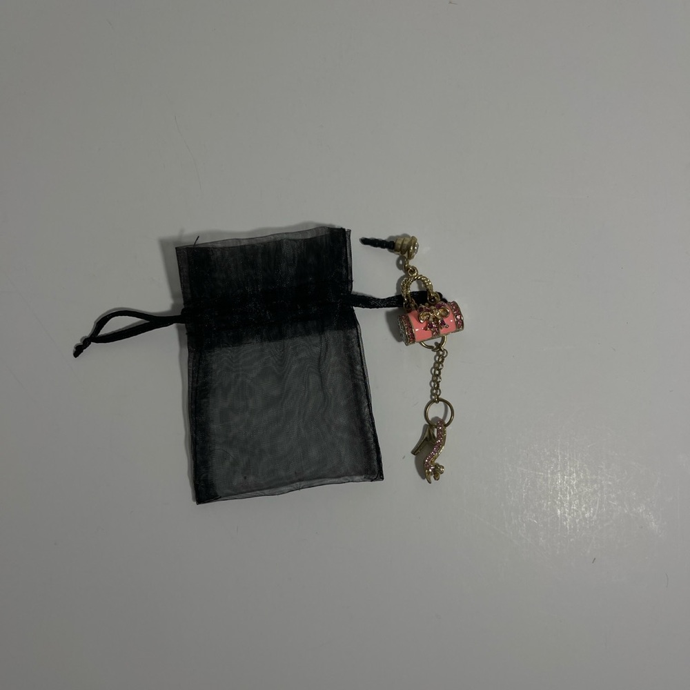 Pink and Gold Phone Charm